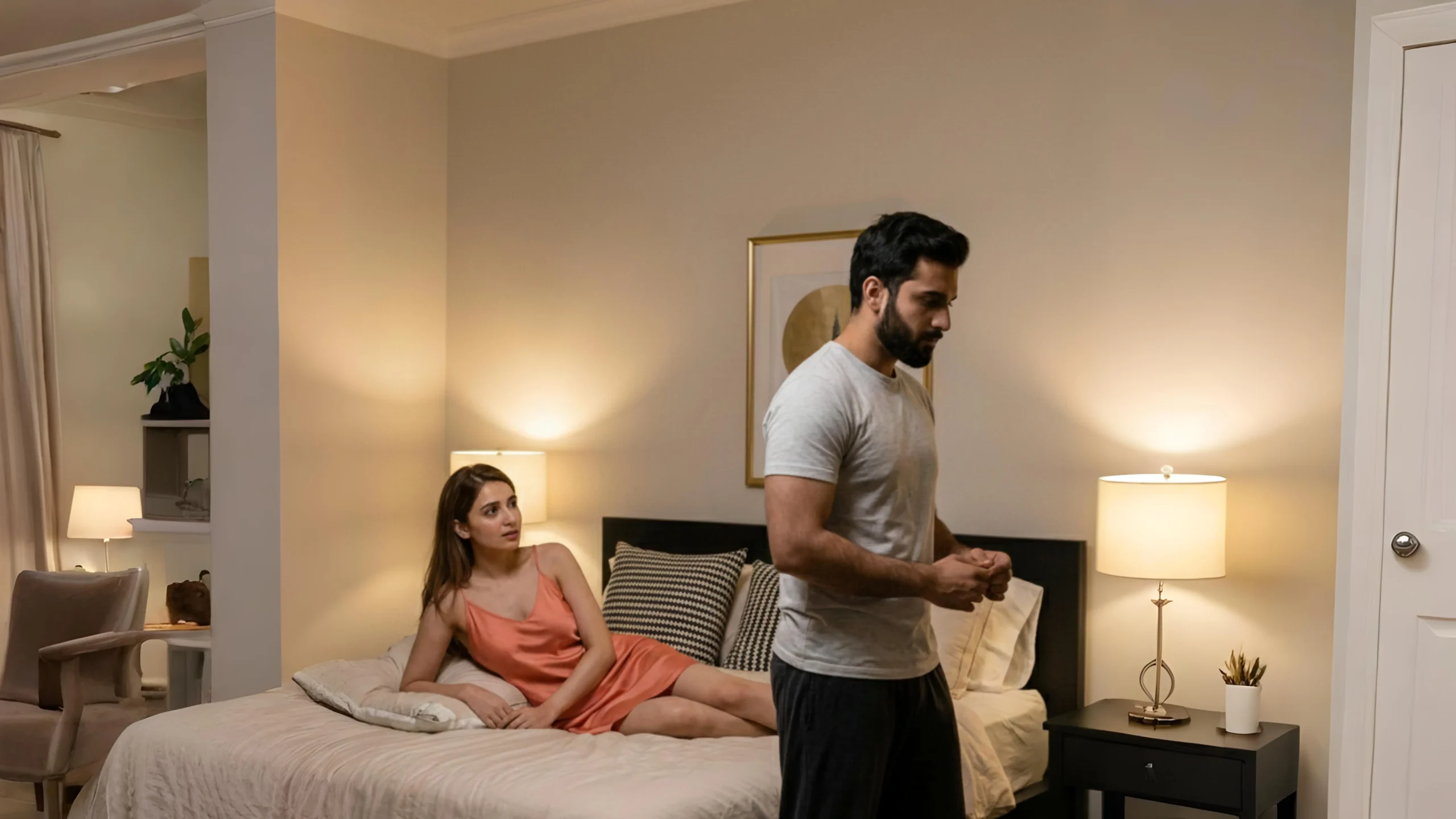 lose erection before entering