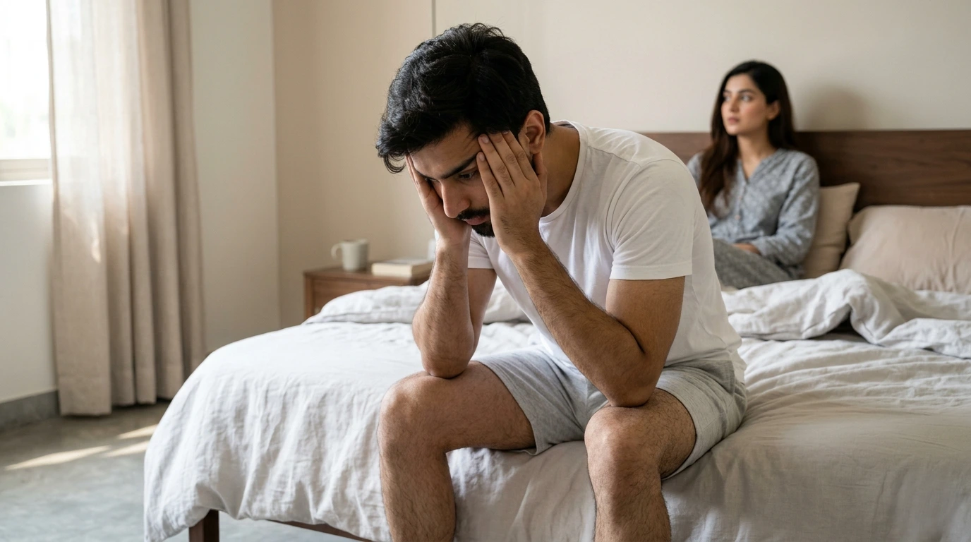 erection goes away after wearing condom