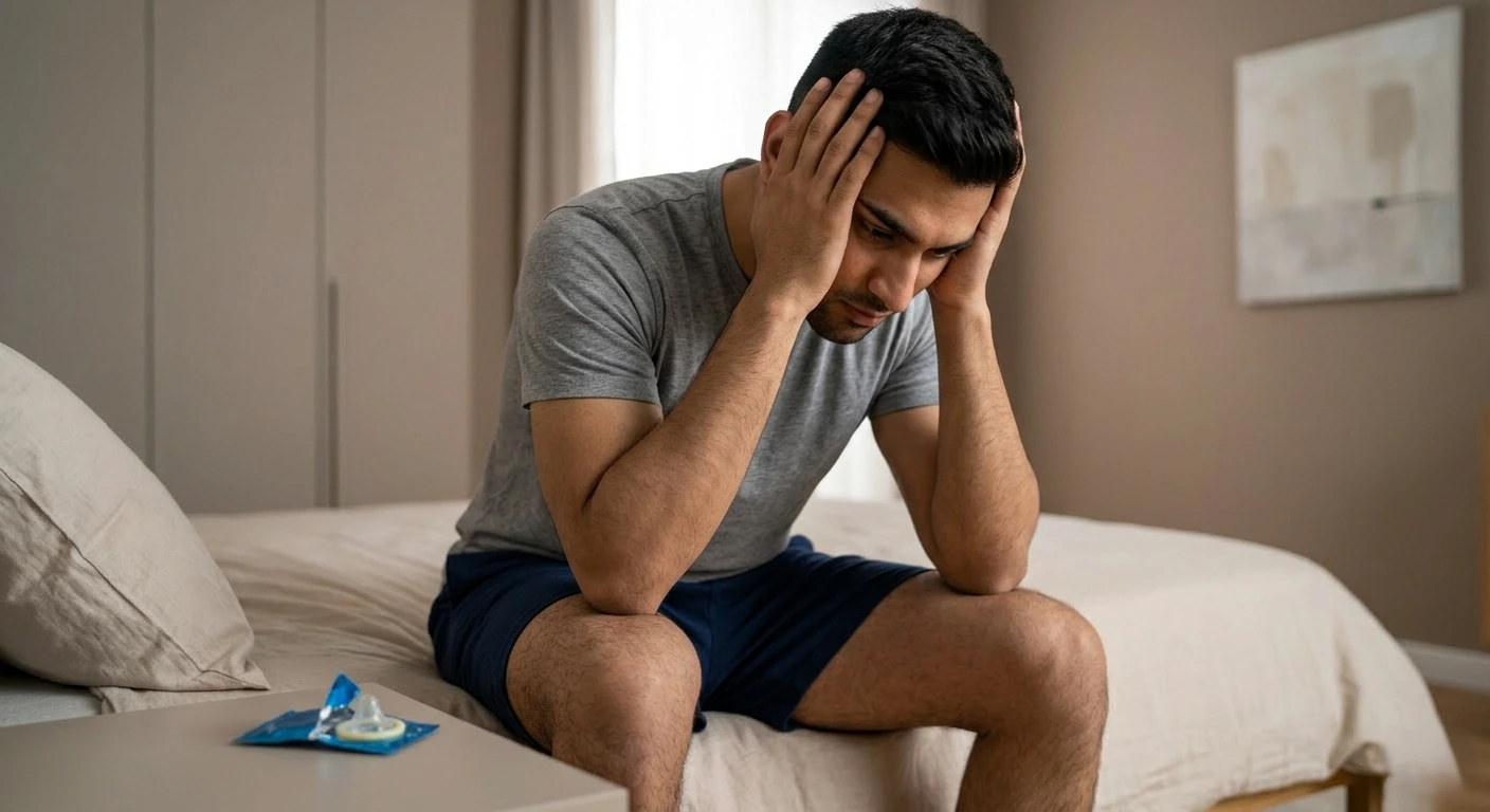 losing erection after using condom